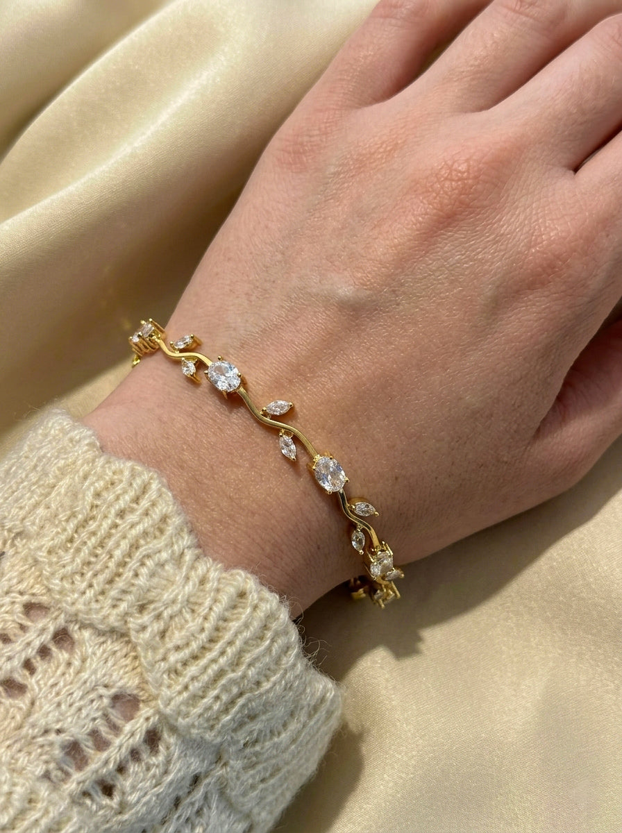 Tulip Charm Gold Bracelets