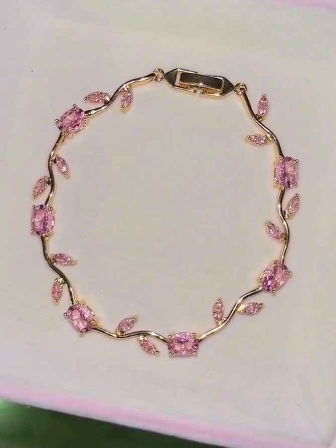 Tulip Charm Gold Bracelets