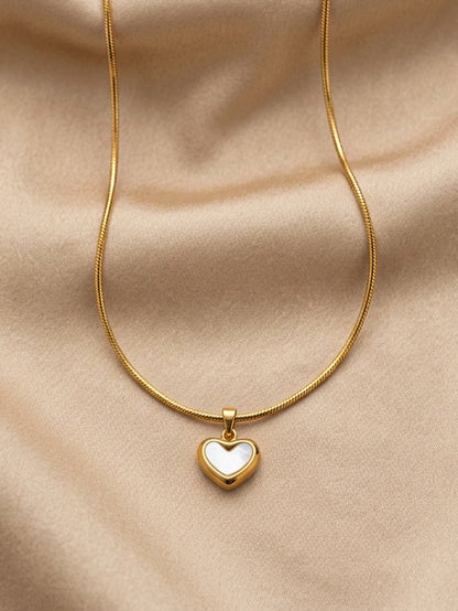 White Heart Necklace