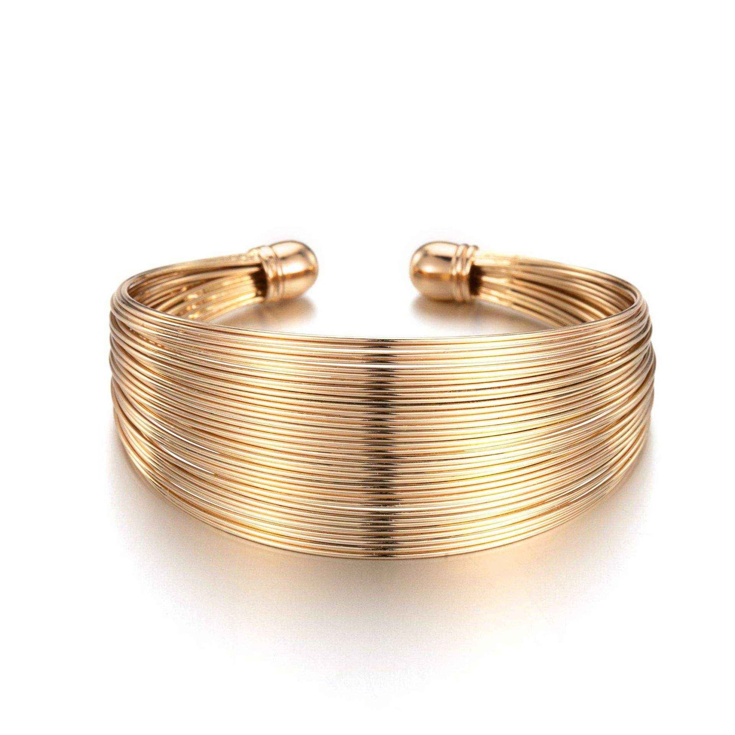 Auric Harmony Gold Cuff Bracelet