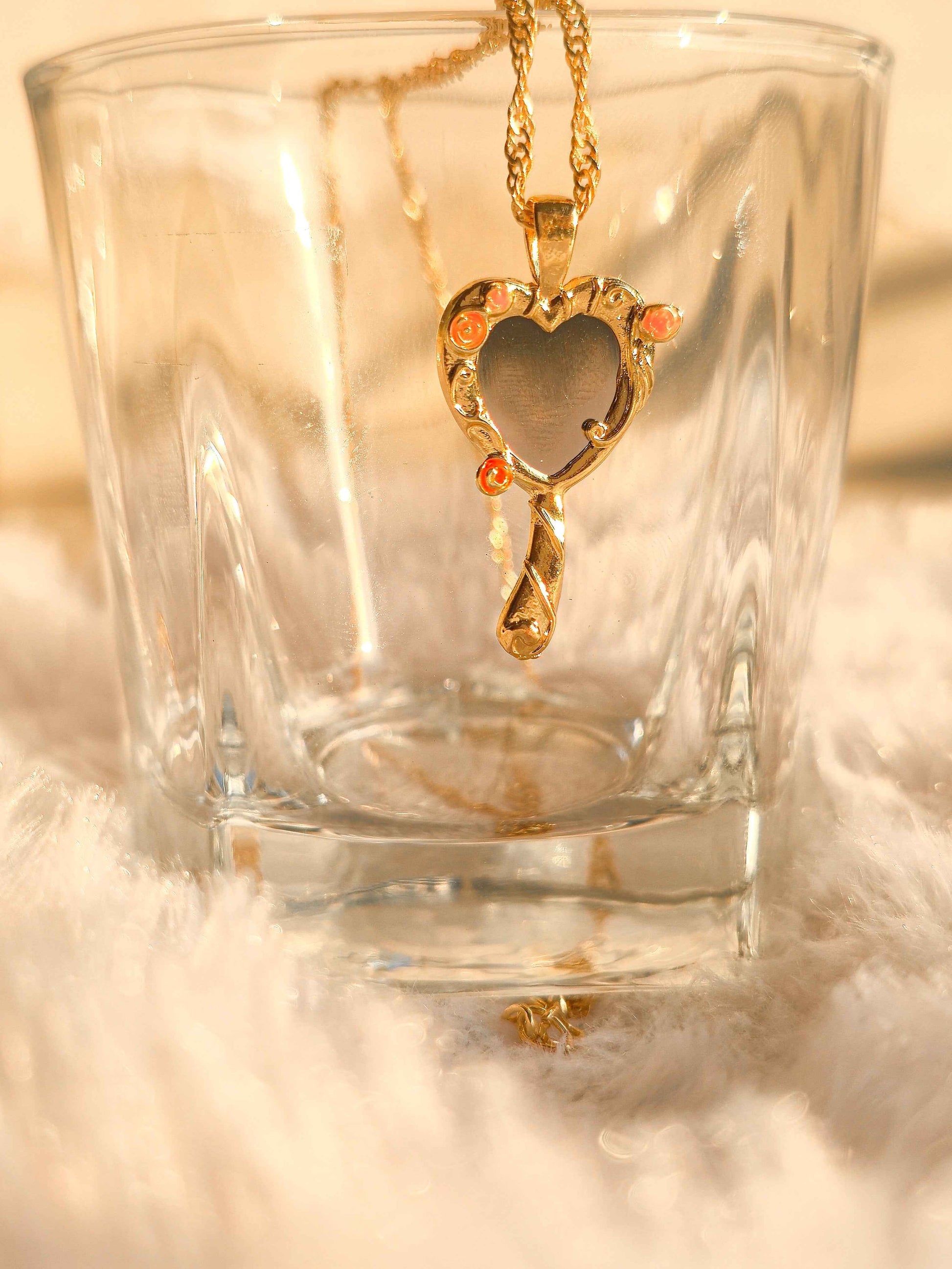 Enchanted Mirror Heart Pendant