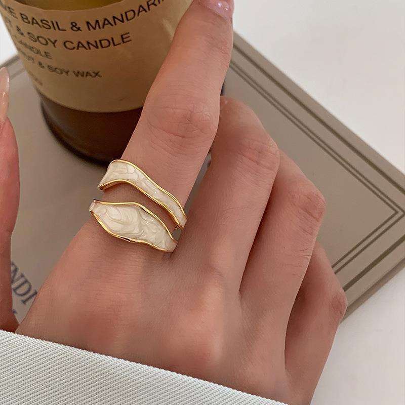 Ethereal Wave Ring for women – elegant minimal gold jewellery by Rayona India