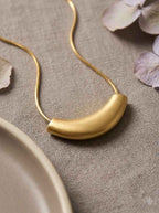 Golden Boomerang Necklace